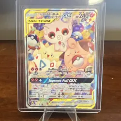 Pokemon TCG Togepi & Cleffa & Igglybuff GX Ultra Rare Holo SM Cosmic 143/236 24… - Image 1