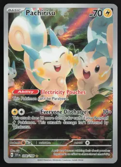 Pachirisu 208/198 Illustration Rare Scarlet & Violet Pokemon Near Mint - Image 1
