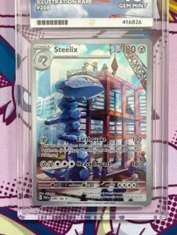 Pokemon TCG - Steelix 208/182 - Illustration Rare - Paradox Rift - Graded ACE 10 - Image 3