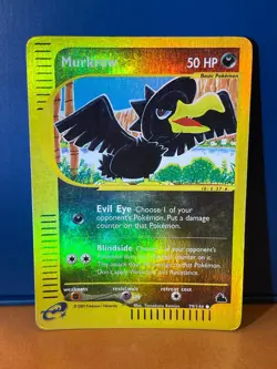 2003 Pokemon Skyridge Murkrow 79/144 E Series WOTC - Vintage Rare Reverse Holo - Image 1