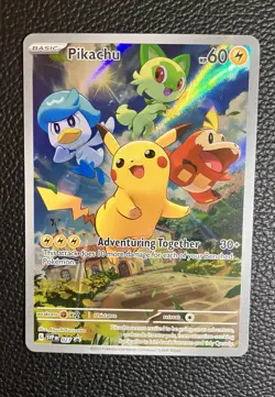 Pokemon TCG Pikachu SVP 027 Paldea Evolved Black Star Promo - Image 1