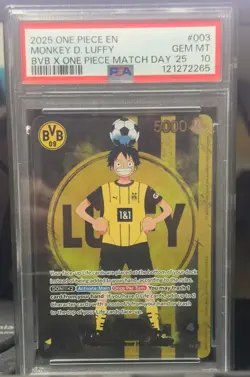 PSA 10 Monkey.D.Luffy (BVB x One Piece) ST13-003 Matchday Promo - Image 1