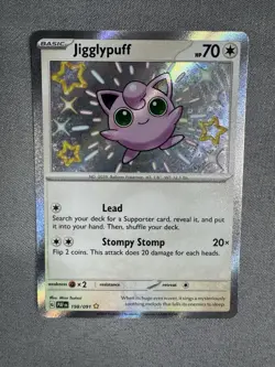 Jigglypuff 198/091 SV: Paldean Fates Shiny Rare Baby Shiny Pokemon TCG MINT - Image 1