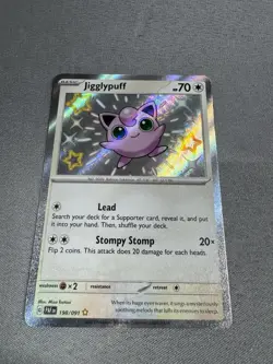 Jigglypuff 198/091 SV: Paldean Fates Shiny Rare Baby Shiny Pokemon TCG MINT - Image 2