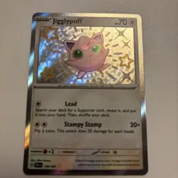 Pokemon TCG Jigglypuff Card SV Paldean Fates 198/091 NM/M Condition Baby Shiny - Image 1