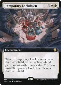 Temporary Lockdown - Foil Extended Art DMU LP MTG - Image 1