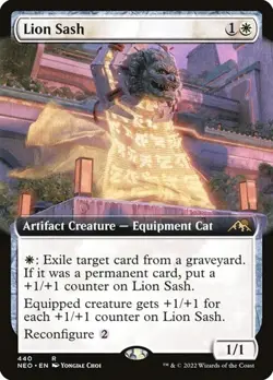 Lion Sash - Foil Extended Art NEO LP MTG - Image 1