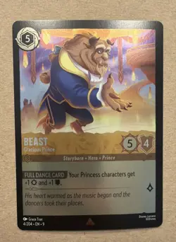 Disney Lorcana Beast Gracious Prince 4/204 FOIL Rare - Image 1