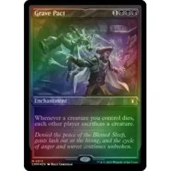 GRAVE PACT (FOIL-ETCHED) Commander Masters Magic MTG MINT CARD - Image 1