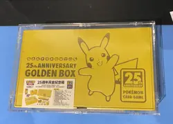 25 Golden Box Acrylic Sealed Card Pikachu 001/015 25th Anniversary 🧸🎁 PSA - Image 1