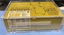 25 Golden Box Acrylic Sealed Card Pikachu 001/015 25th Anniversary 🧸🎁 PSA - Image 2
