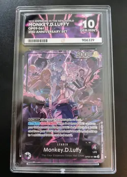 One Piece Card Game Monkey.D.Luffy OP09-061 2nd Anniversary Set, English, ACE 10 - Image 1