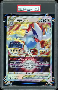 PSA 10 2022 Pokemon SWSH Silver Tempest Jumbo Oversized 139 Lugia VSTAR Promo - Image 1