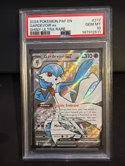 2024 Pokemon PAF EN Gardevoir ex PSA 10 GEM SHINY ULTRA RARE FULL ART 217/091 - Image 1