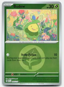 Budew - 016/217 (Energy Symbol Pattern) 016/217 Reverse Holo Pokemon NM - Image 1