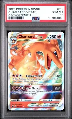 PSA 10 - Charizard VSTAR #19 Pokemon Crown Zenith - Image 1