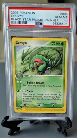 2003 Pokemon League Winner Grovyle Black Star Promo PSA 10 GEM MT - Image 1