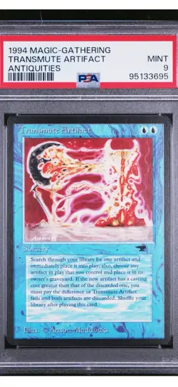 1994 MTG ANTIQUITIES TRANSMUTE ARTIFACT PSA 9 - Image 1