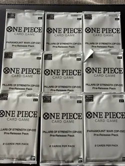 9X One Piece Card Game TCG Sealed OP-03 2023 Pre release packs - Image 2