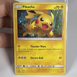 Pikachu SM76 Black Star Promo Shining Legends Holo NM Pokemon Card 2017 - Image 1