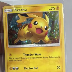 Pikachu SM76 Black Star Promo Shining Legends Holo NM Pokemon Card 2017 - Image 2