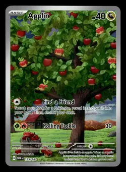 Applin 185/167 Illustration Rare Twilight Masquerade Pokemon Card - Image 1