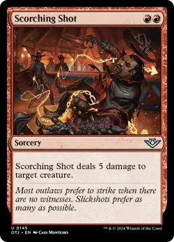 Scorching Shot [Outlaws of Thunder Junction] Foil Near Mint - Image 1