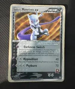 Pokemon Card- Team Rocket's Mewtwo EX 99/109 -Rocket EX Returns-Holo-Poor - Image 1