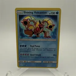 Pokemon Shining Volcanion Shining Legends Shiny Holo Rare 27/73 Basic 130 HP - Image 1