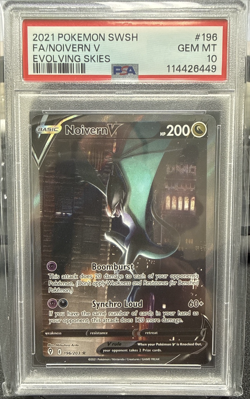 2021 POKEMON SWORD & SHIELD EVOLVING SKIES #196 FULL ART/NOIVERN V PSA 10 - Image 1