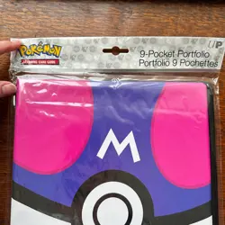 Pokemon TCG Ultra Pro Pokeball Master Ball 9 Pocket Binder Genuine - Image 4