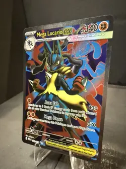 Mega Lucario ex 160/132 Me01: Mega Evolution Holo Ultra Rare Pokemon Near Mint - Image 3