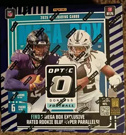 Panini 2025 Donruss Optic Football Mega Box Trading Cards 6 Packs of 7 Cards - Image 1
