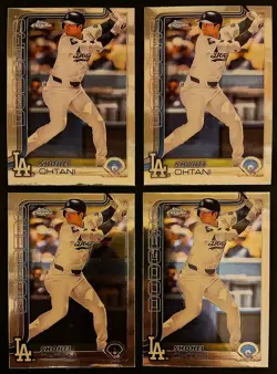 LOT OF 4 SHOHEI OHTANI 2025 TOPPS CHROME LA DODGERS MVP - Image 1