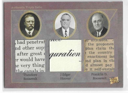 2025 Pieces of the Past Triple Relic Theodore Roosevelt J Edgar Hoover FDR - Image 1