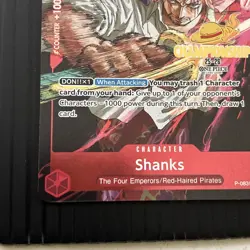 Shanks P-083 Championship Tournament Promo CS One Piece Card English - Image 2