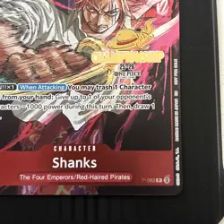 Shanks P-083 Championship Tournament Promo CS One Piece Card English - Image 5