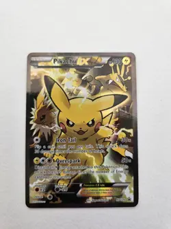 Pokemon Pikachu EX 2016 Full Art Promo Black Star Card, XY124 - Image 1