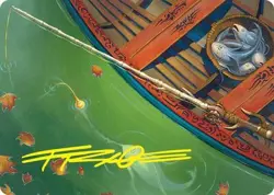 Fishing Pole Art Card (18/54) (Gold-Stamped Signature) Near Mint Reg Special 18 - Image 1