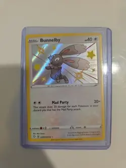 Pokemon TCG Bunnelby Shining Fates Holo Rare Card SV097/SV122 - Image 1