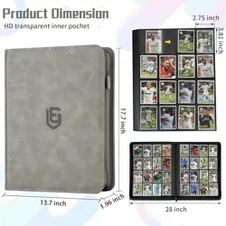 1024 Pocket Card Binder,16 Pocket Trading Card Binder，Side Loading Collectible C - Image 2