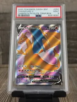 Pokemon 2020 Charizard V Champion's Path Promo Trading Card PSA 9 - Image 1