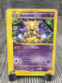 Pokemon Alakazam Expedition 33/165 Trading Card MP - Image 1