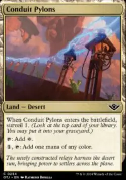 Conduit Pylons Outlaws of Thunder Junction (OTJ) 254 MTG Foil - Image 1