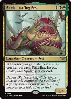Blech, Loafing Pest Near Mint 176 Secrets of Strixhaven Foil - Image 1