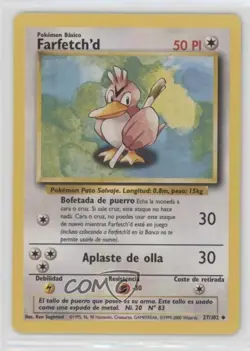 Farfetch'd Spanish Pokemon Base Set #27 1999 - Image 1