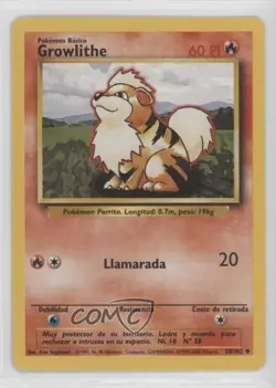 Growlithe Spanish Pokemon Base Set #28 1999 - Image 1