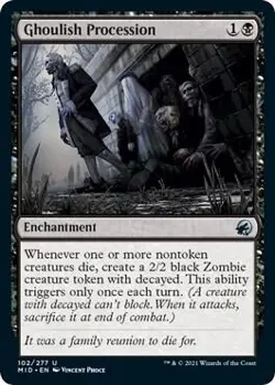 Ghoulish Procession Near Mint 102 Innistrad: Midnight Hunt FOIL - Image 1