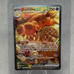 Pokemon 2024 Full Art Dachsbun ex SIR 169/142 S&V Stellar Crown SCR EN NM - Image 1
