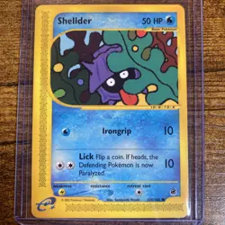 Pokemon Shellder 129/165 Expedition Base Set Common Regular 2002 English LP+ - Image 1
